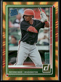 Darren Baker 2025 Panini Donruss Orange Lazer /299 #43 Washington Nationals