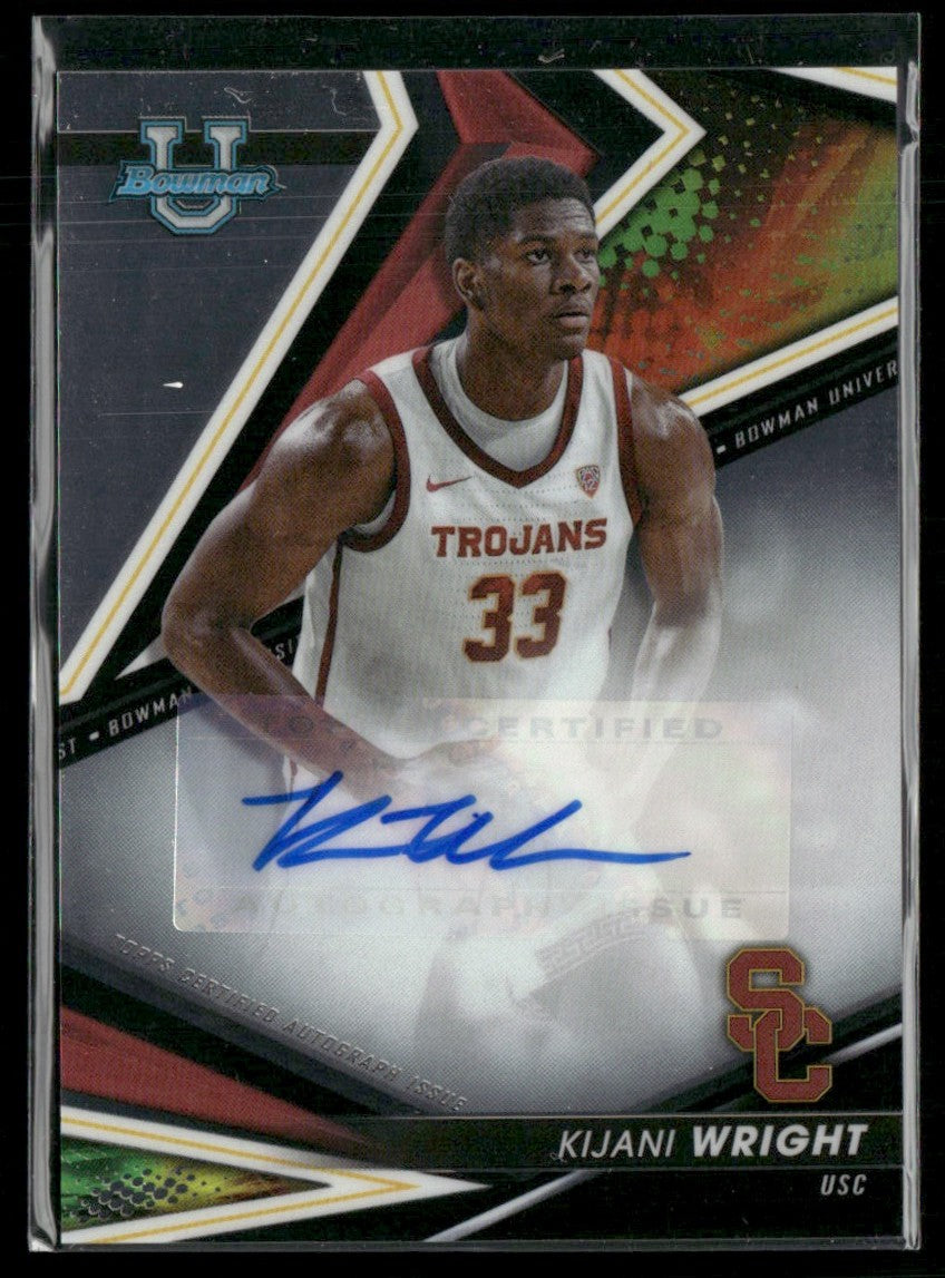 Kijani Wright 2022 Bowman University Best of 2022 Autographs AUTO #BOA-KWR
