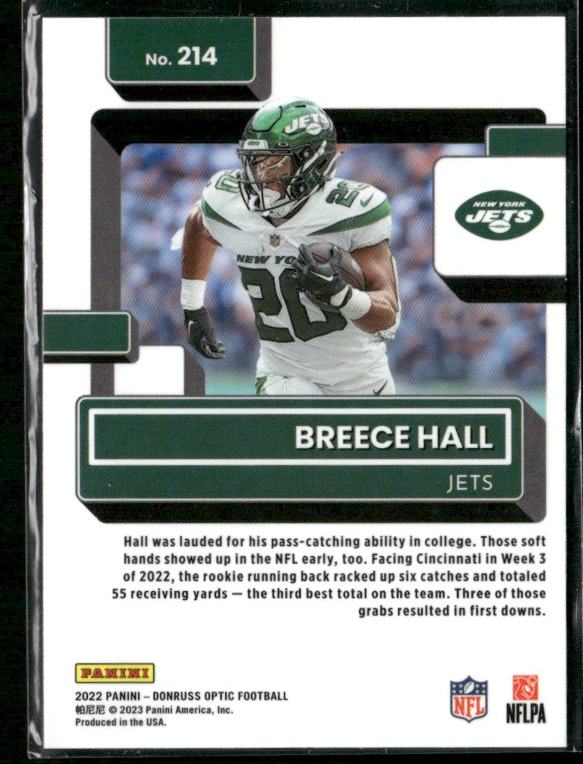 Breece Hall 2022 Donruss Optic RC #214 New York Jets