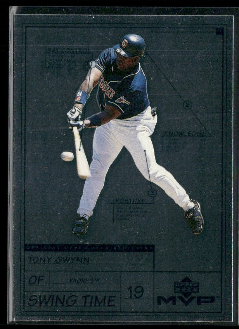 Tony Gwynn 1999 Upper Deck MVP Swing Time #S4 San Diego Padres