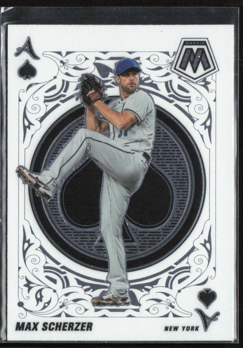 Max Scherzer 2022 Panini Mosaic Aces #A-10 New York Mets