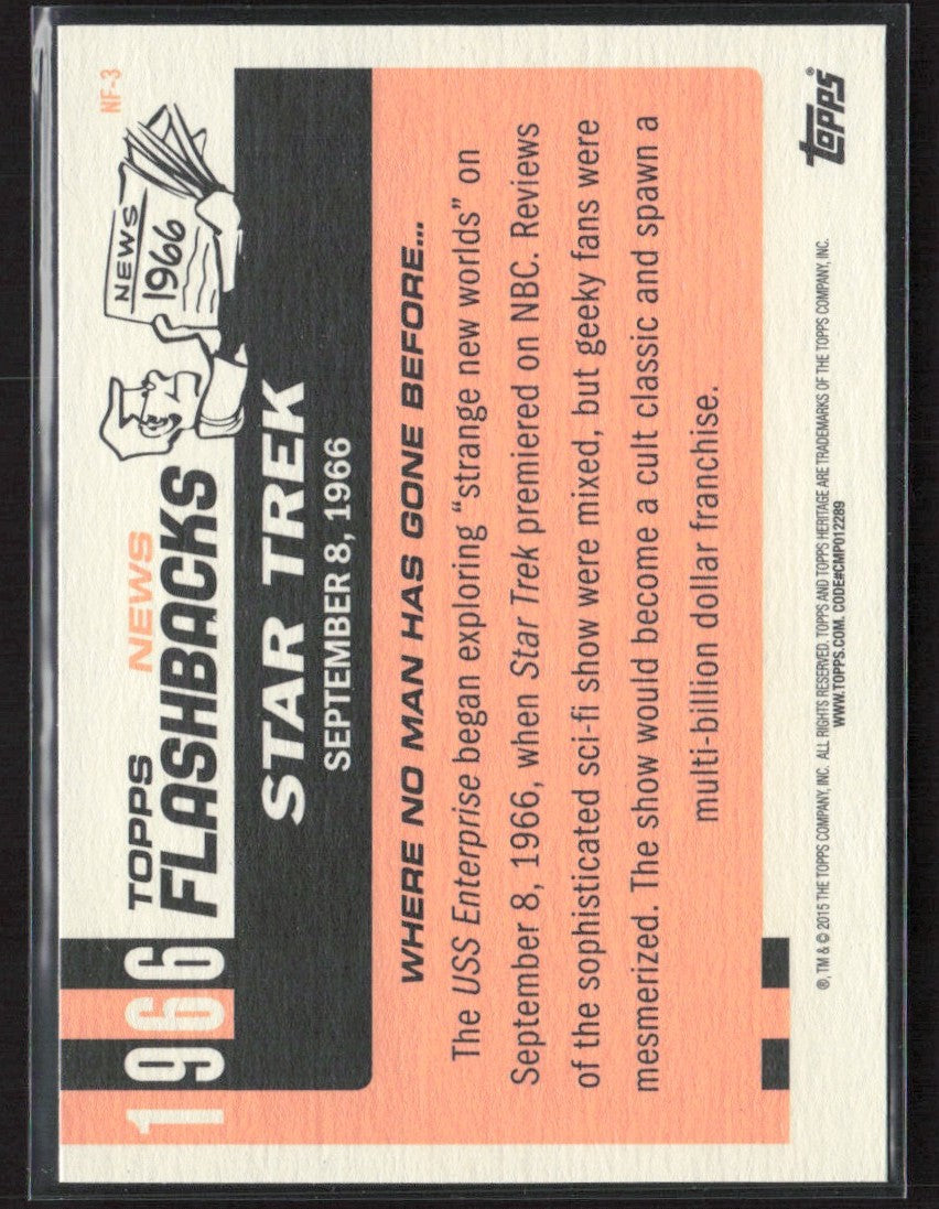 Star Trek 2015 Topps Heritage News Flashback #NF-3