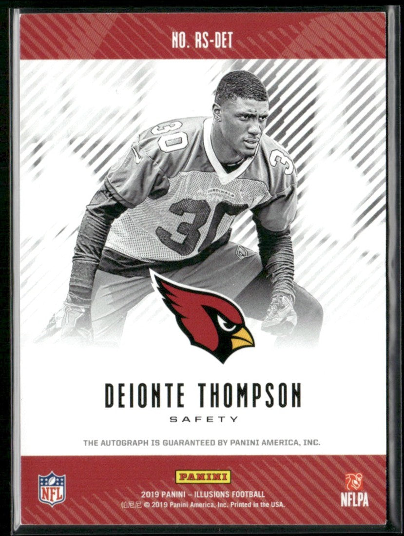 Deionte Thompson 2019 Panini Illusions RC AUTO /199 #RS-DET Arizona Cardinals