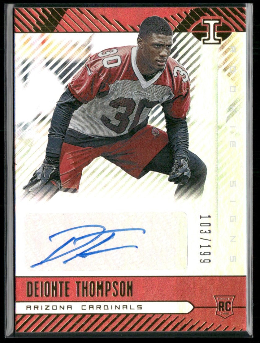 Deionte Thompson 2019 Panini Illusions RC AUTO /199 #RS-DET Arizona Cardinals