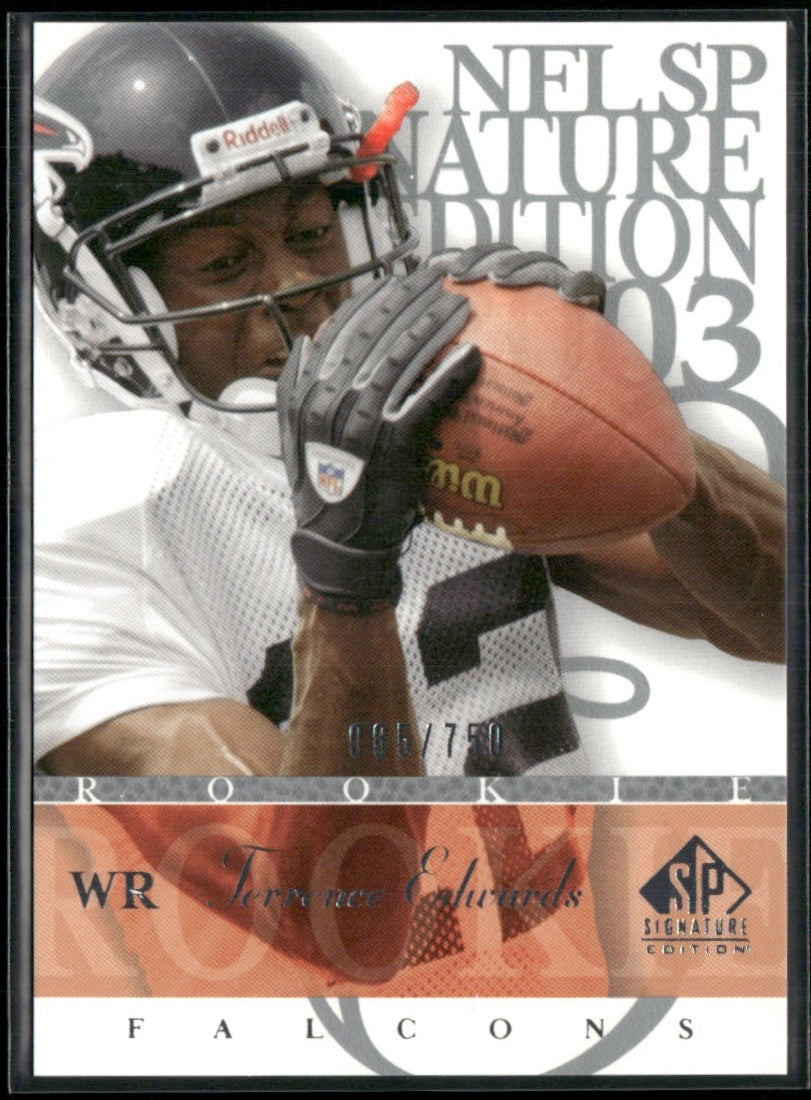Terrence Edwards 2003 SP Signature RC /750 #151 Atlanta Falcons
