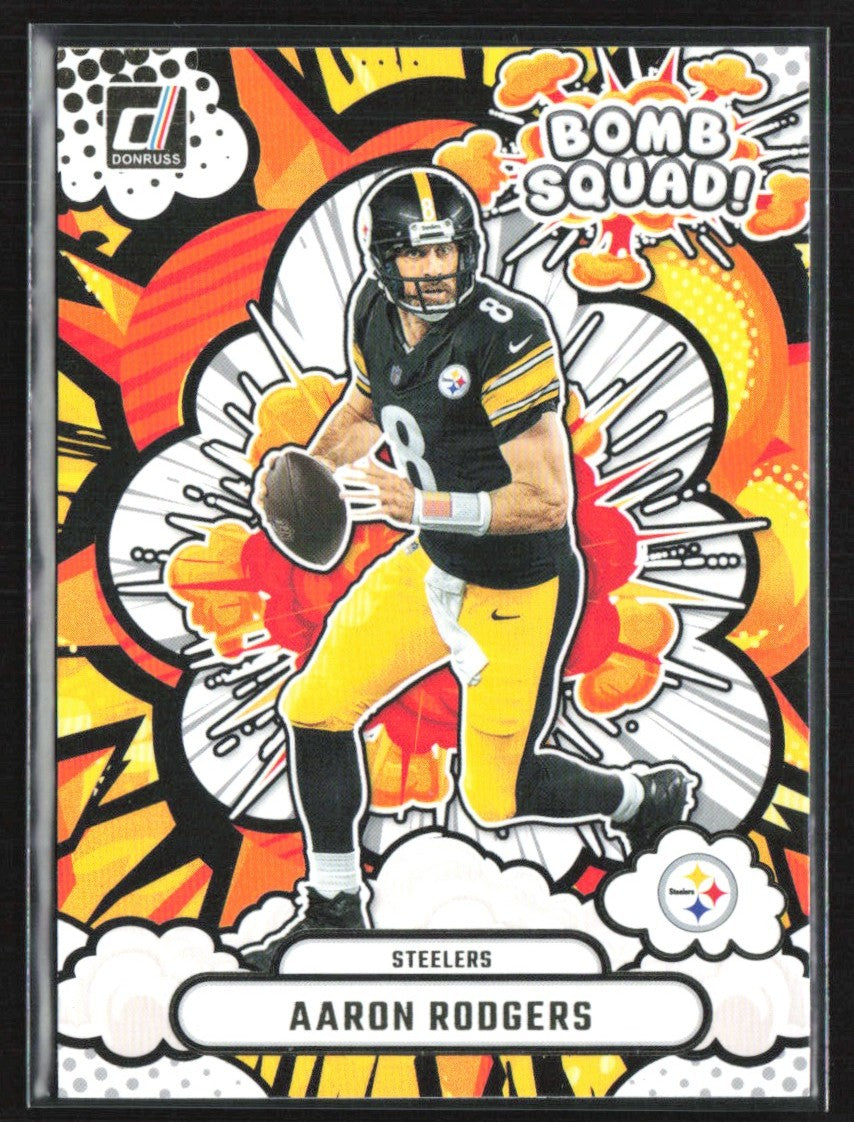 Aaron Rodgers 2025 Donruss Bomb Squad #BS-ARS Pittsburgh Steelers