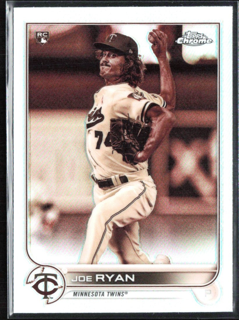 Joe Ryan 2022 Topps Chrome Sepia Refractor RC #48 Minnesota Twins