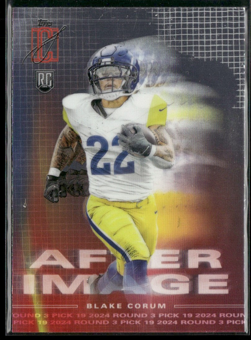 Blake Corum 2024 Topps Signature Class After Image RC #AI-14 Los Angeles Rams