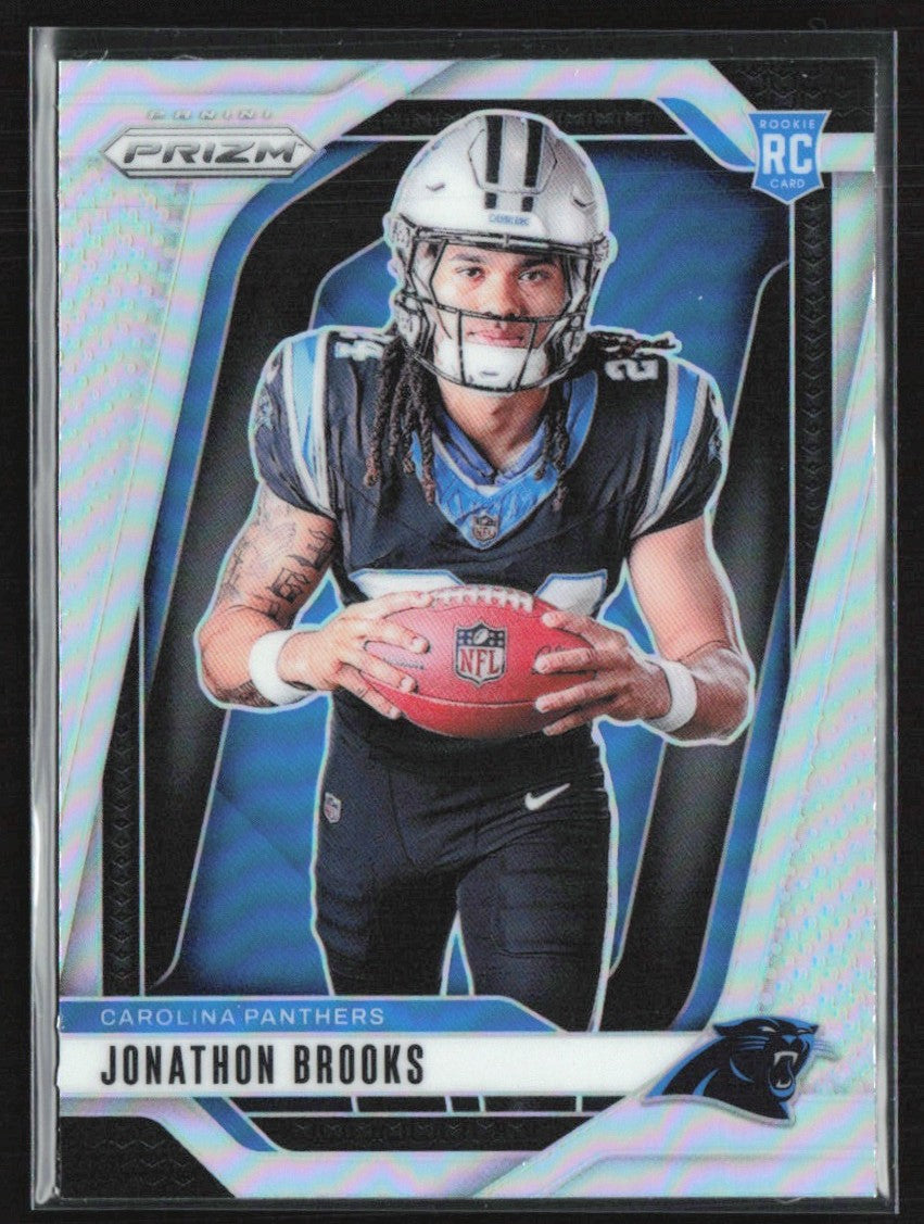 Jonathon Brooks 2024 Panini Prizm Silver Variation RC #21 Carolina Panthers
