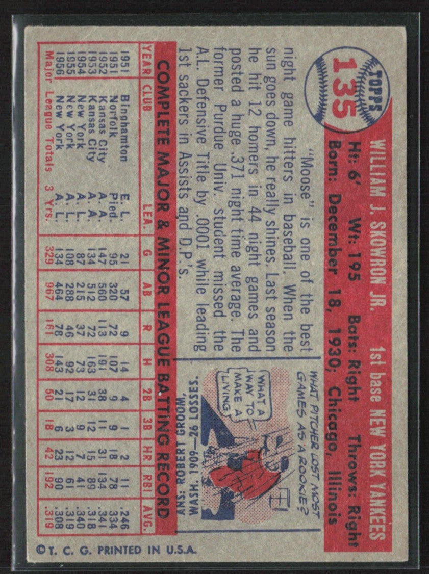 Bill Skowron 1957 Topps #135 New York Yankees