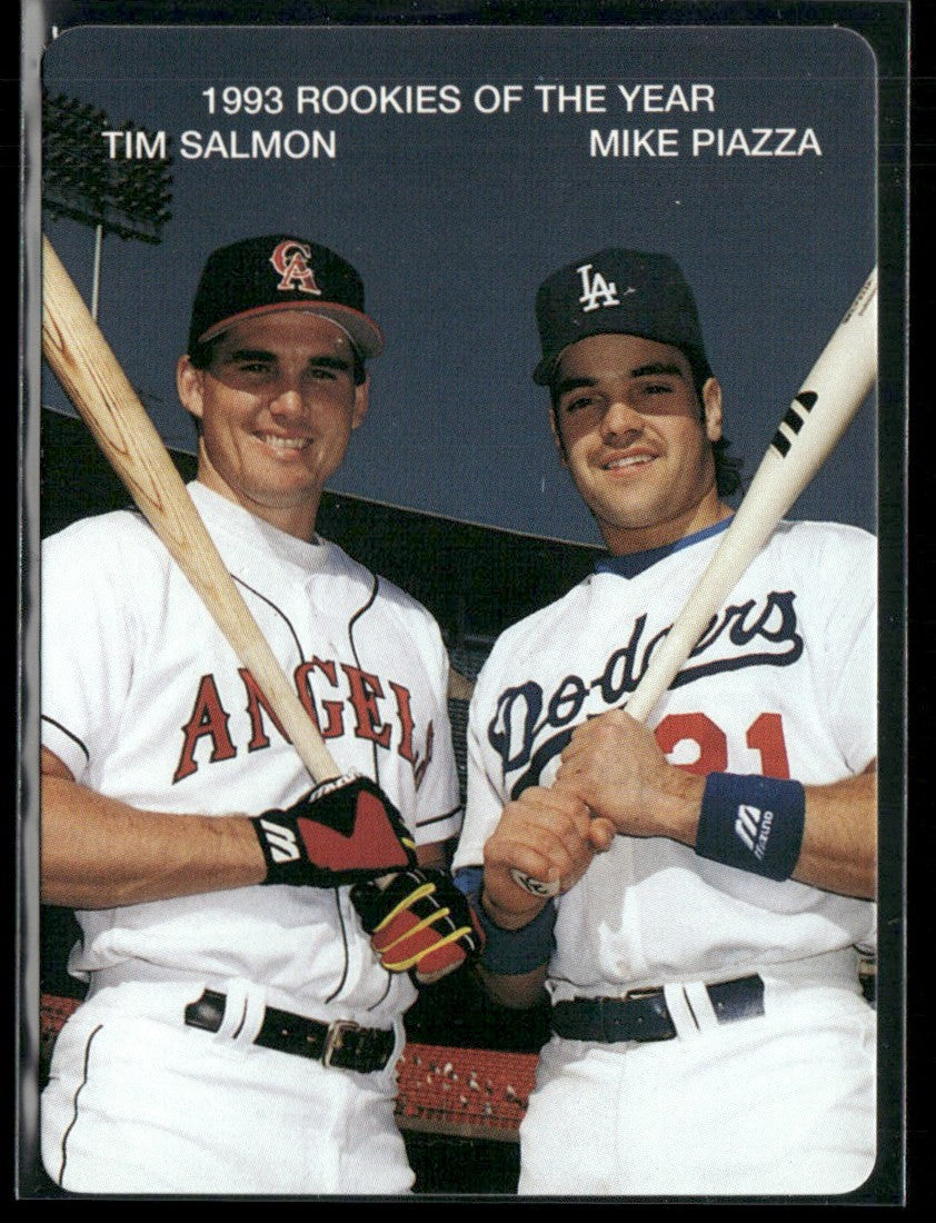 Tim Salmon/Mike Piazza 1994 Mother's Cookies 1993 Rookies of the Year #1