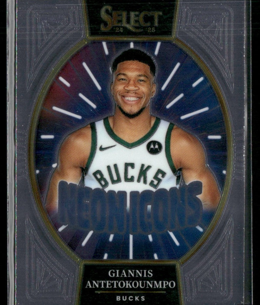 Giannis Antetokounmpo 2024 Panini Select Neon Icons #16 Milwaukee Bucks