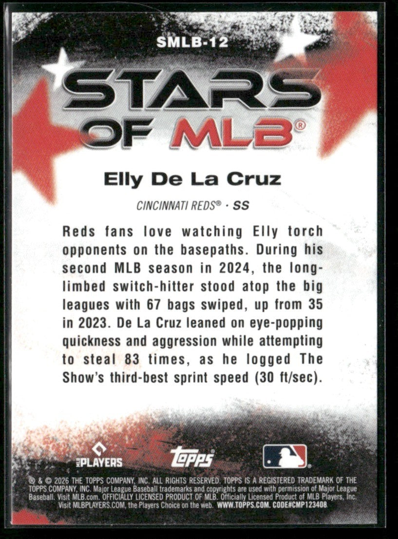 Elly De La Cruz 2026 Topps Stars of MLB #SMLB-12 Cincinnati Reds