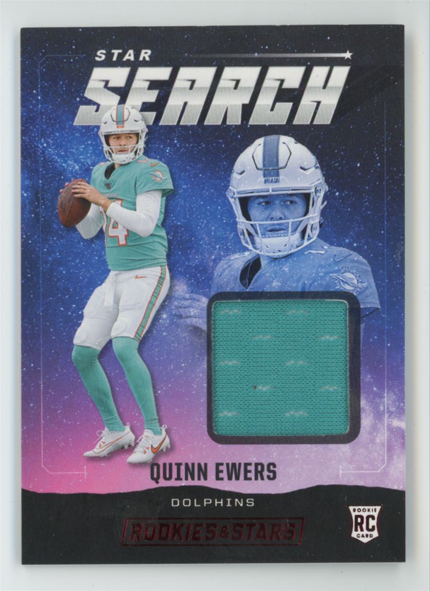 Quinn Ewers 2025 Panini Rookies & Stars Star Search RC Jersey #SS-QES