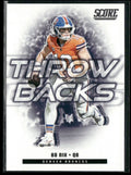 Bo Nix 2025 Panini Score Throw Backs #6 Denver Broncos