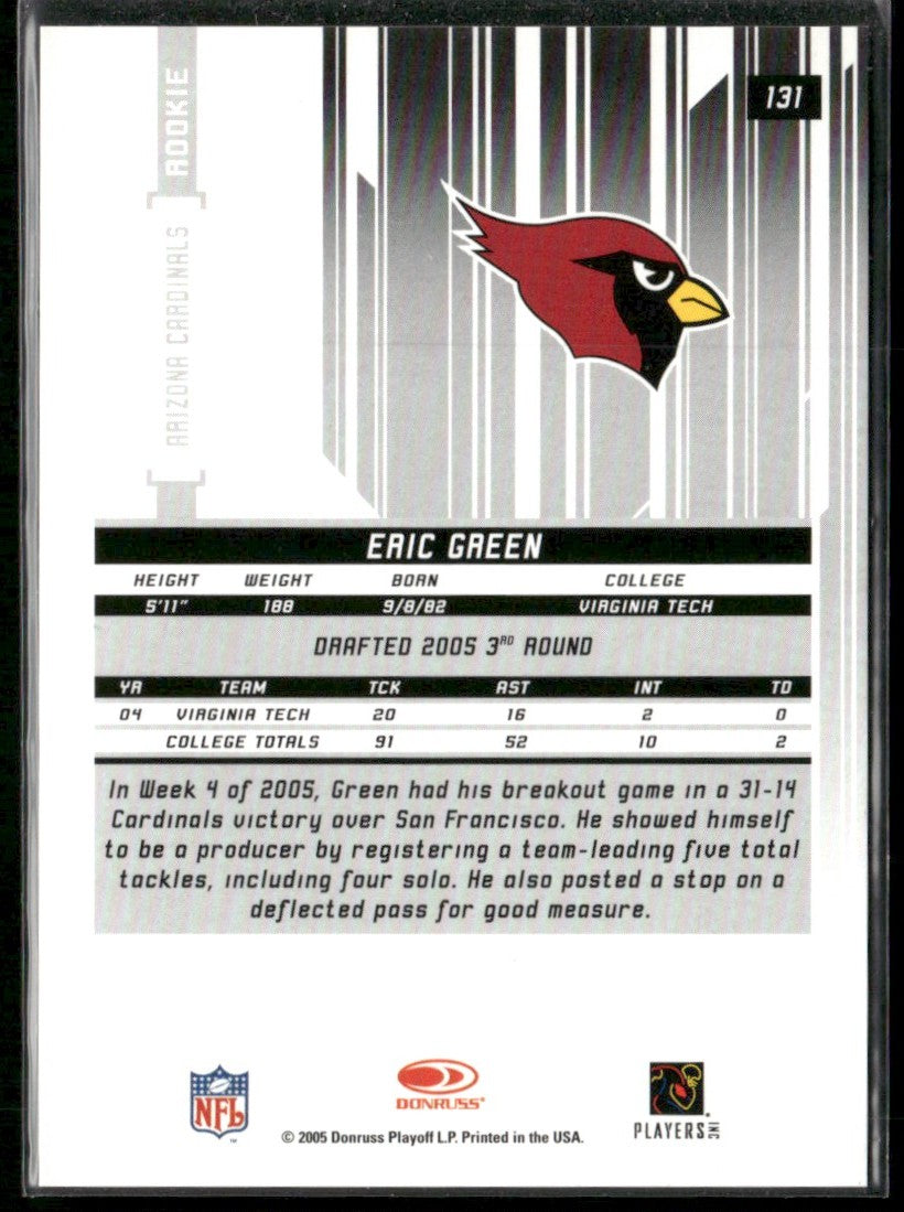 Eric Green 2005 Leaf Rookies & Stars Longevity Ruby /250 #131 Arizona Cardinals