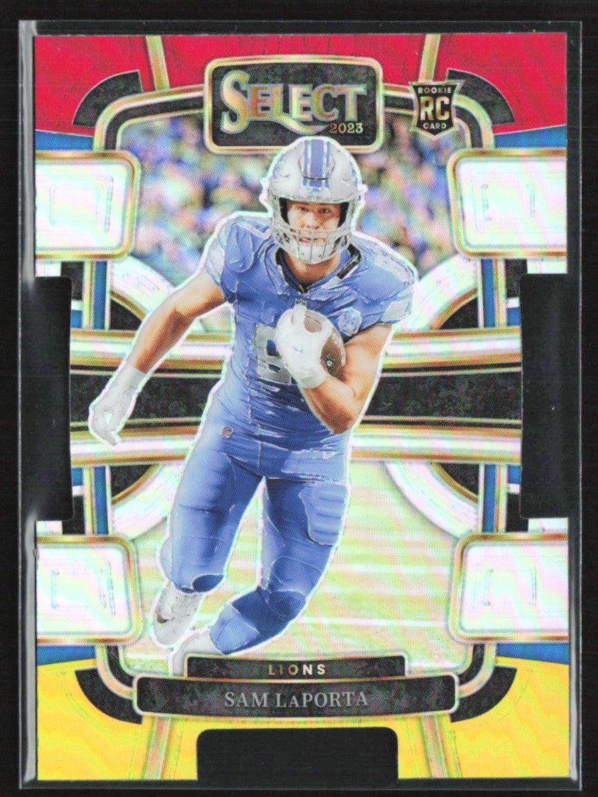 Sam LaPorta 2023 Panini Concourse Red & Yellow Die-Cut RC #35 Detroit Lions