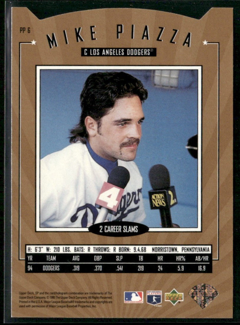 Mike Piazza 1995 SP Authentic Platinum Power #PP6 Los Angeles Dodgers