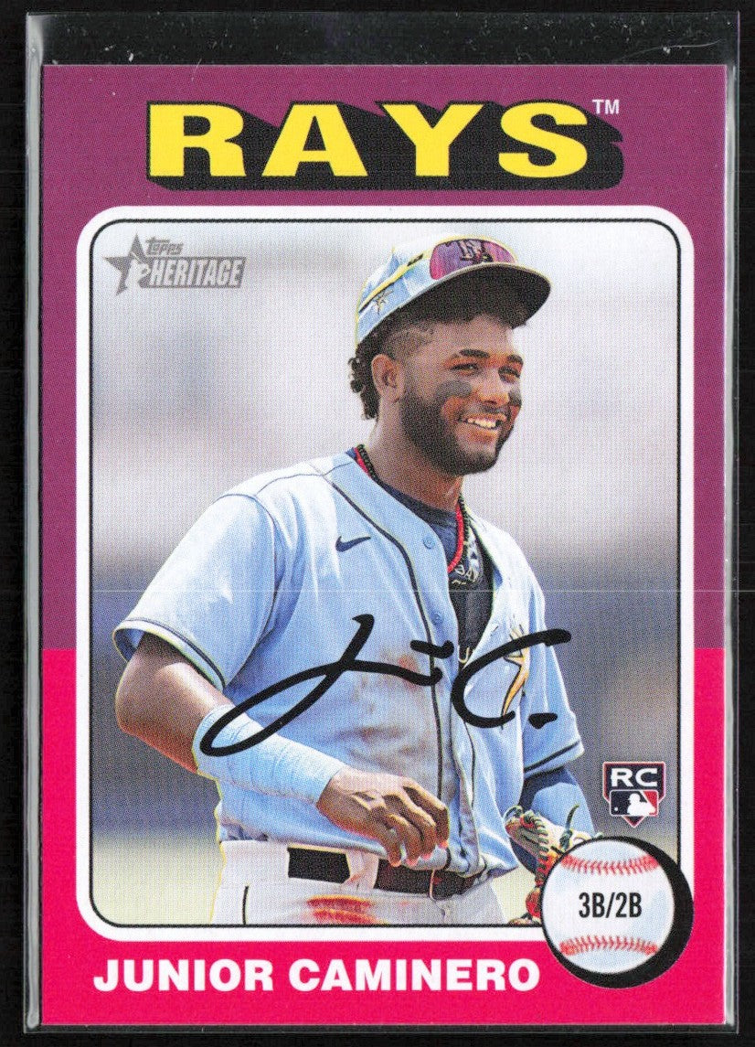 Junior Caminero 2024 Topps Heritage RC #267 Tampa Bay Rays