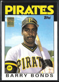 Barry Bonds 2001 Topps Reprint 1986 Traded 11T #15 Pittsburgh Pirates