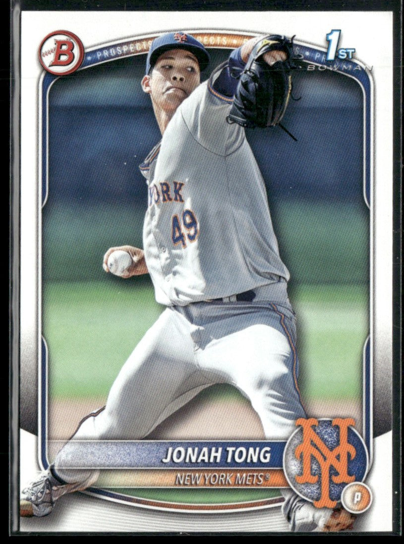 Jonah Tong 2025 Bowman 1st #BP-105 New York Mets