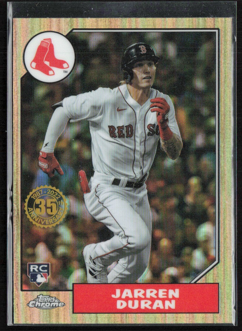 Jarren Duran 2022 Topps Chrome 1987 Design RC #87BC-19 Boston Red Sox