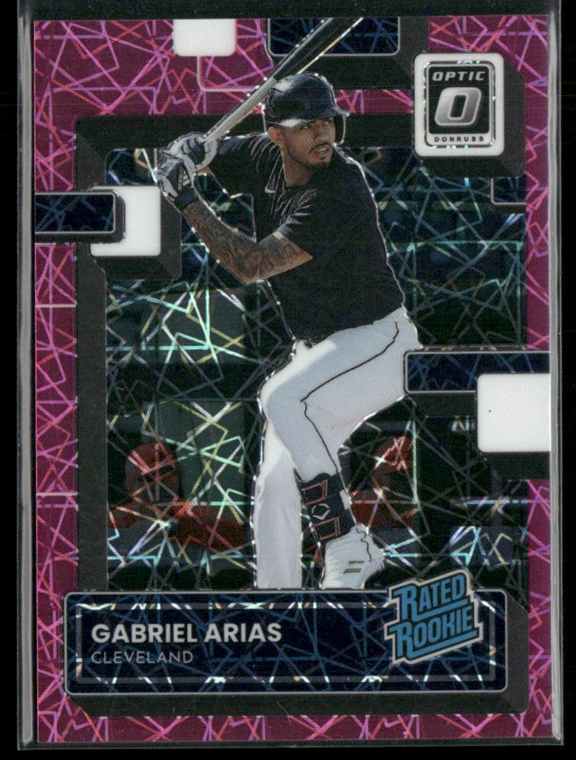 Gabriel Arias 2022 Donruss Optic Pink Velocity RC /249 #187 Cleveland Guardians