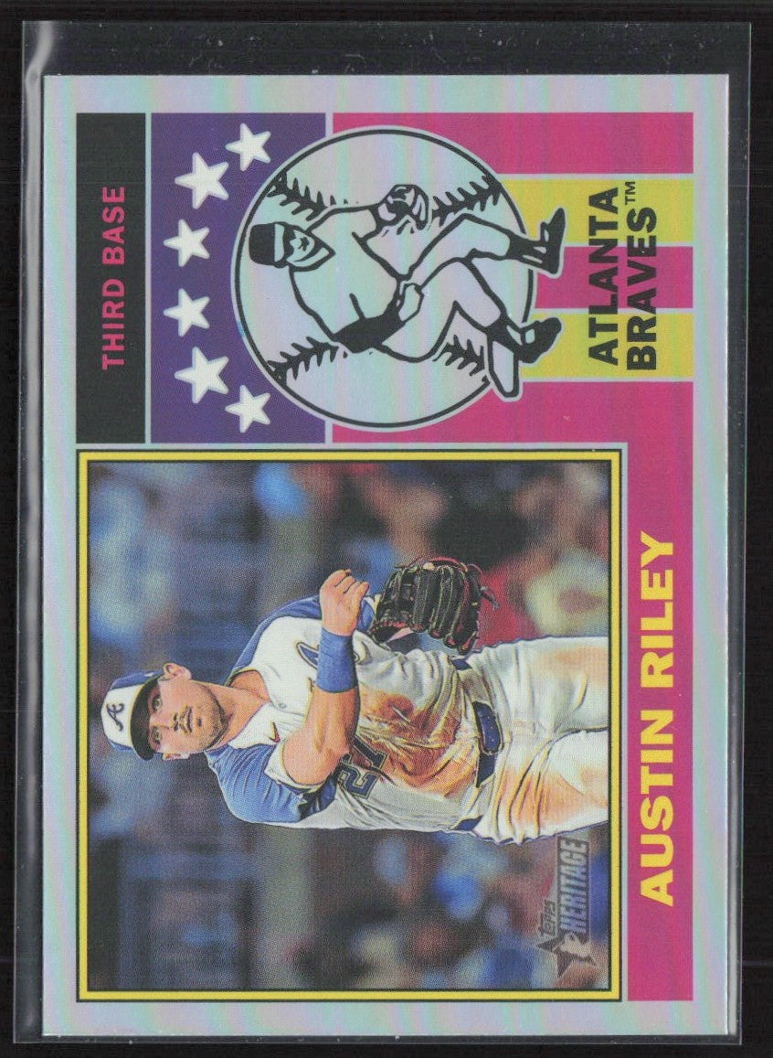 Austin Riley 2025 Topps Heritage 1976 Player Icons Holographic #76PI-6