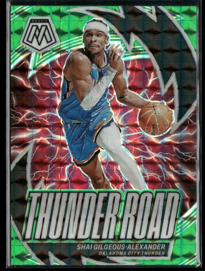 Shai Gilgeous-Alexander 2023 Panini Mosaic Green Thunder Road #4