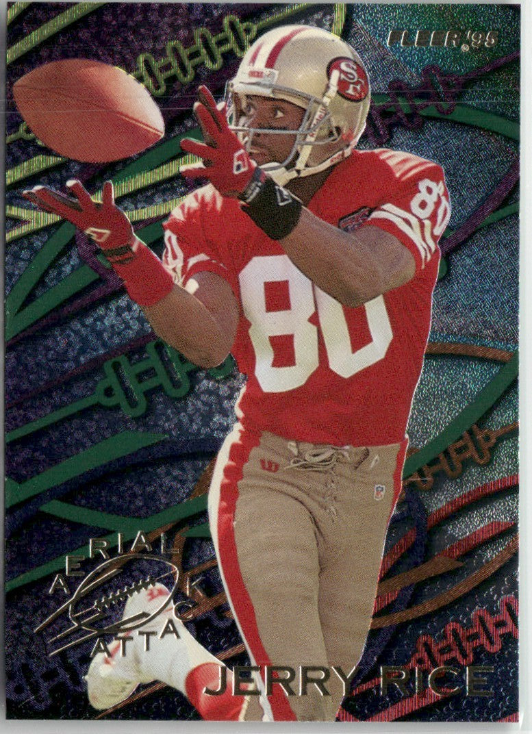 Jerry Rice 1995 Fleer Aerial Attack #4 San Francisco 49ers