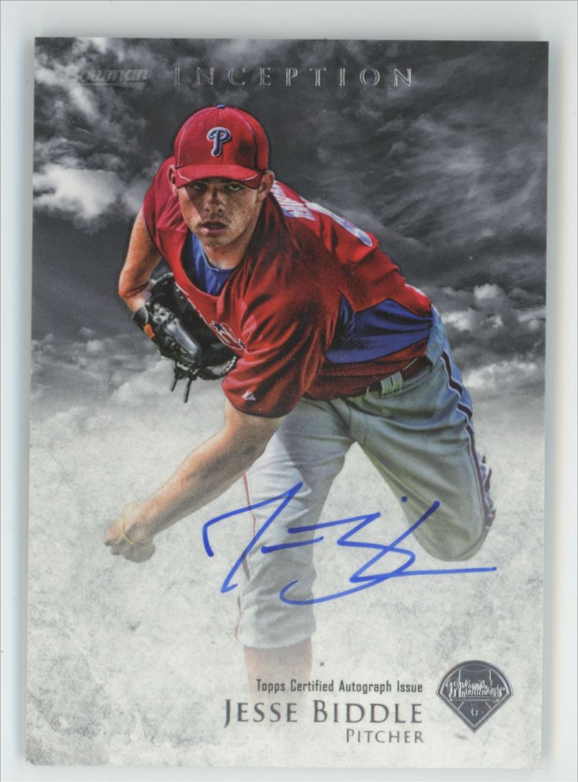 Jesse Biddle 2013 Bowman Inception Prospect Autographs AUTO #PA-JBI