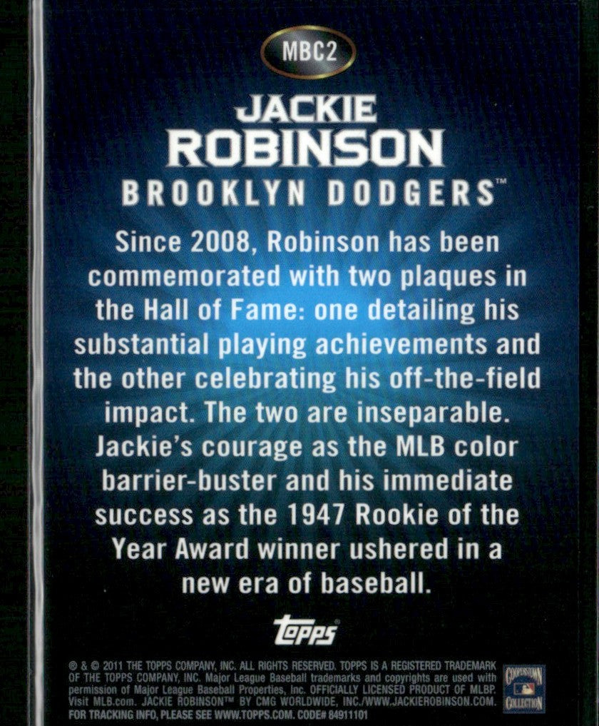 Jackie Robinson 2011 Topps Value Box Chrome Refractor #MBC2 Brooklyn Dodgers