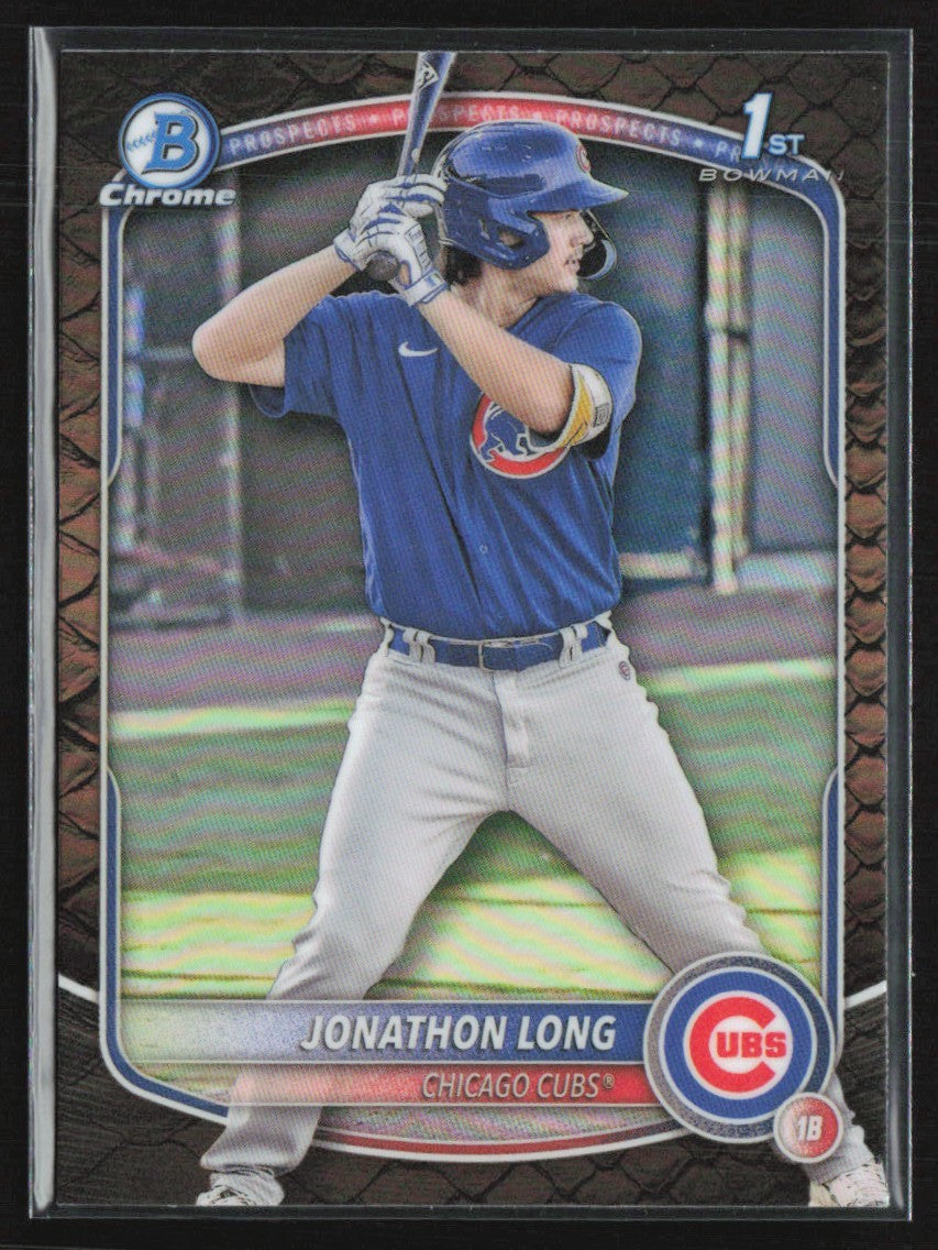 Jonathon Long 2025 Bowman Chrome 1st Reptilian Refractor #BCP-58 Chicago Cubs