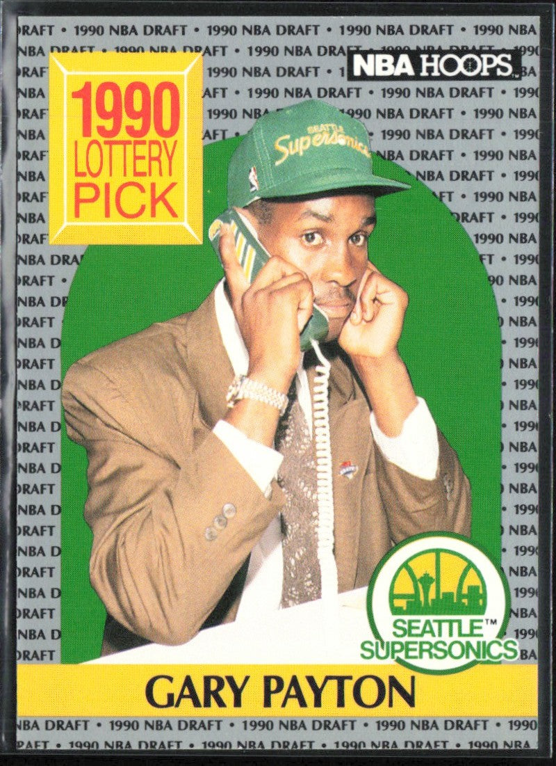 Gary Payton 1990 Hoops RC #391 Seattle SuperSonics