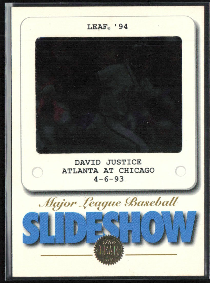 David Justice 1994 Leaf Slideshow #10 Atlanta Braves