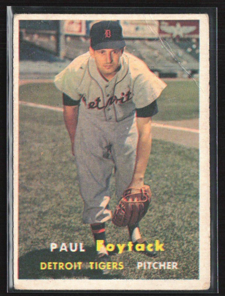 Paul Foytack 1957 Topps RC #77 Detroit Tigers