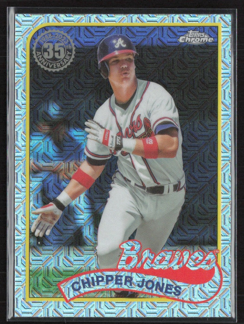 Chipper Jones 2024 Topps 1989 Topps Chrome Silver Pack Mojo #T89C-93