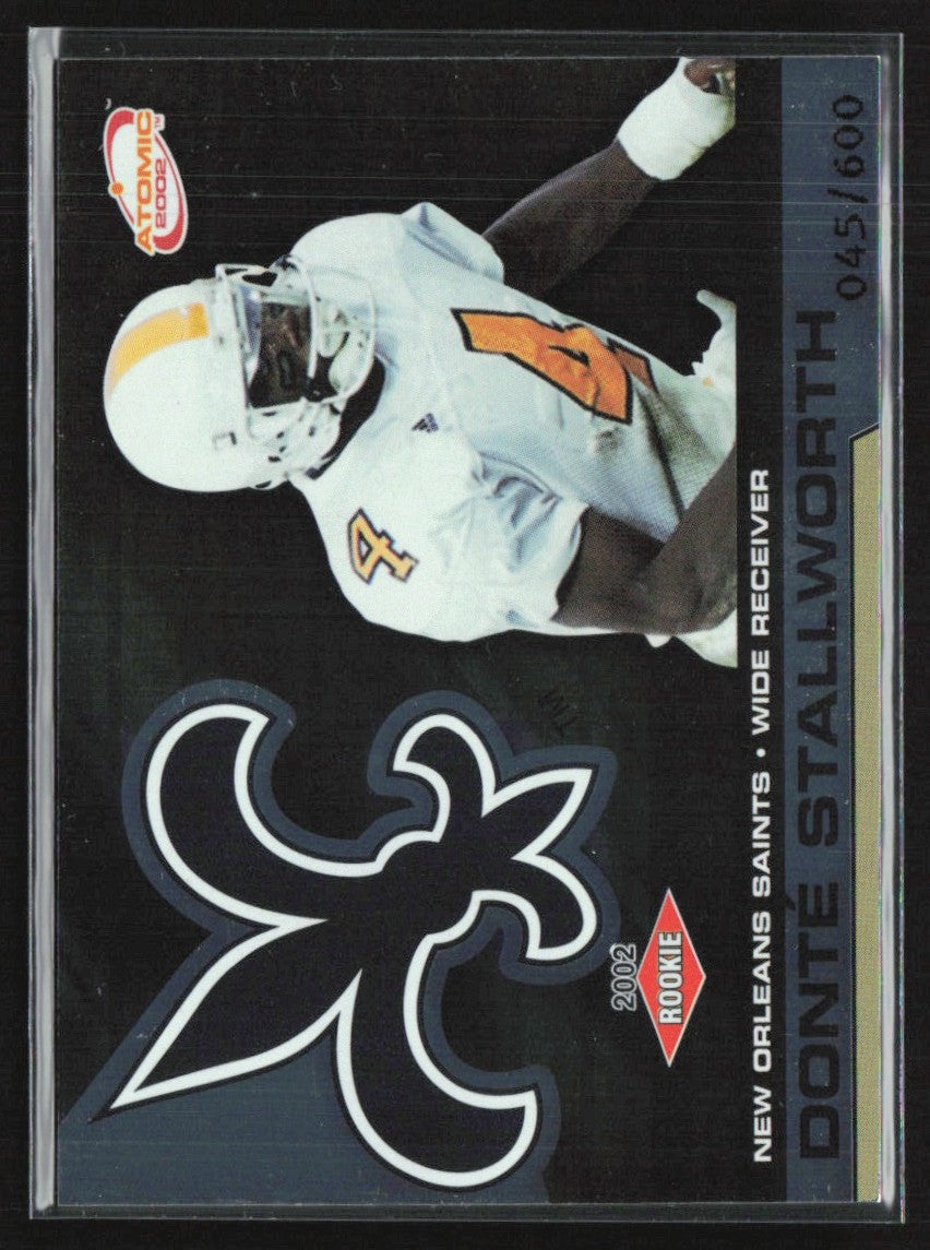 Donte Stallworth 2002 Pacific Atomic RC /600 #123 New Orleans Saints
