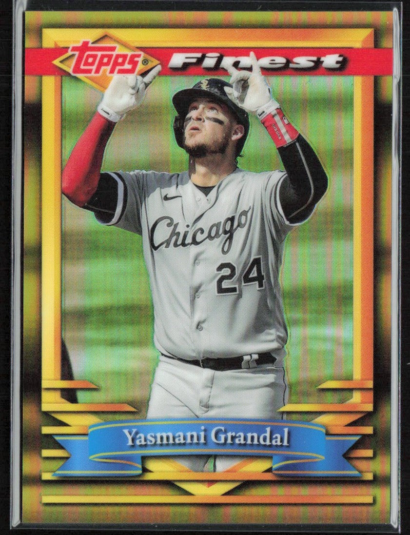 Yasmani Grandal 2021 Topps Finest Flashbacks Gold Refractor /50 #140