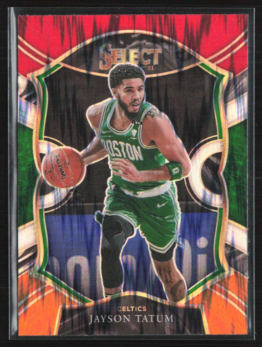 Jayson Tatum 2020 Panini Select Concourse Red White & Orange Flash #41