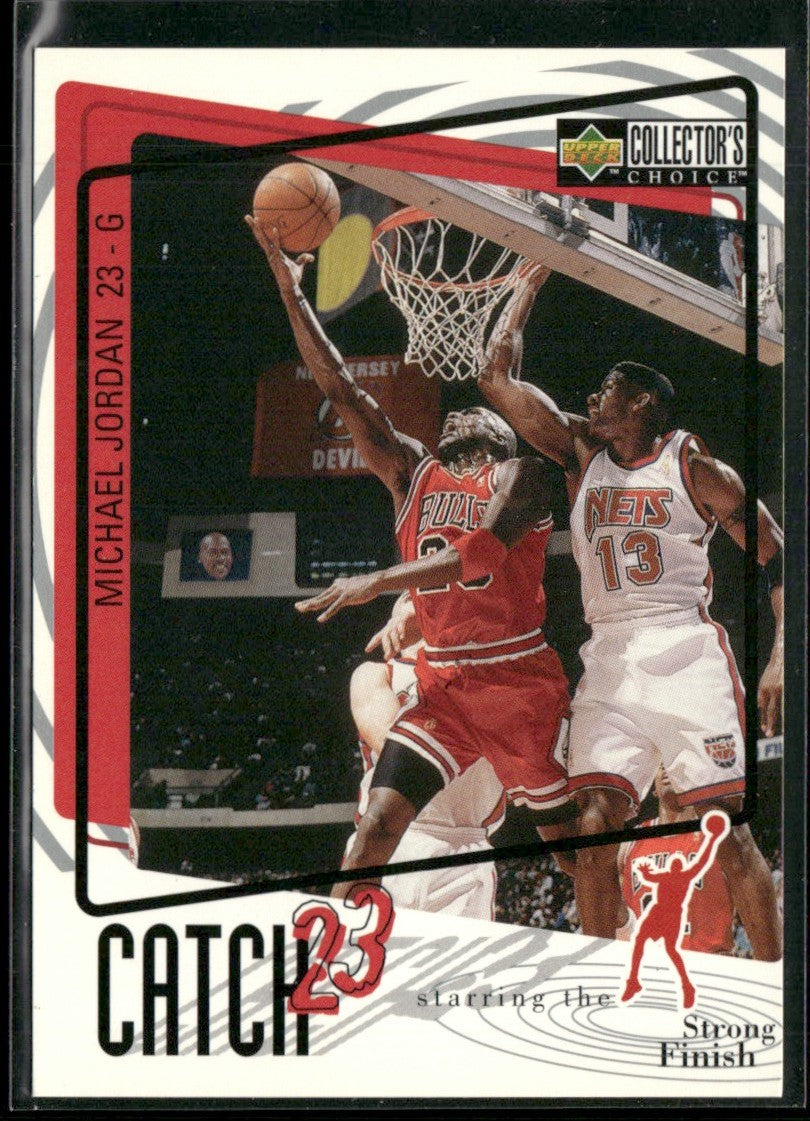 Michael Jordan 1997 Collector's Choice Catch 23 Strong Finish #194 Chicago Bulls