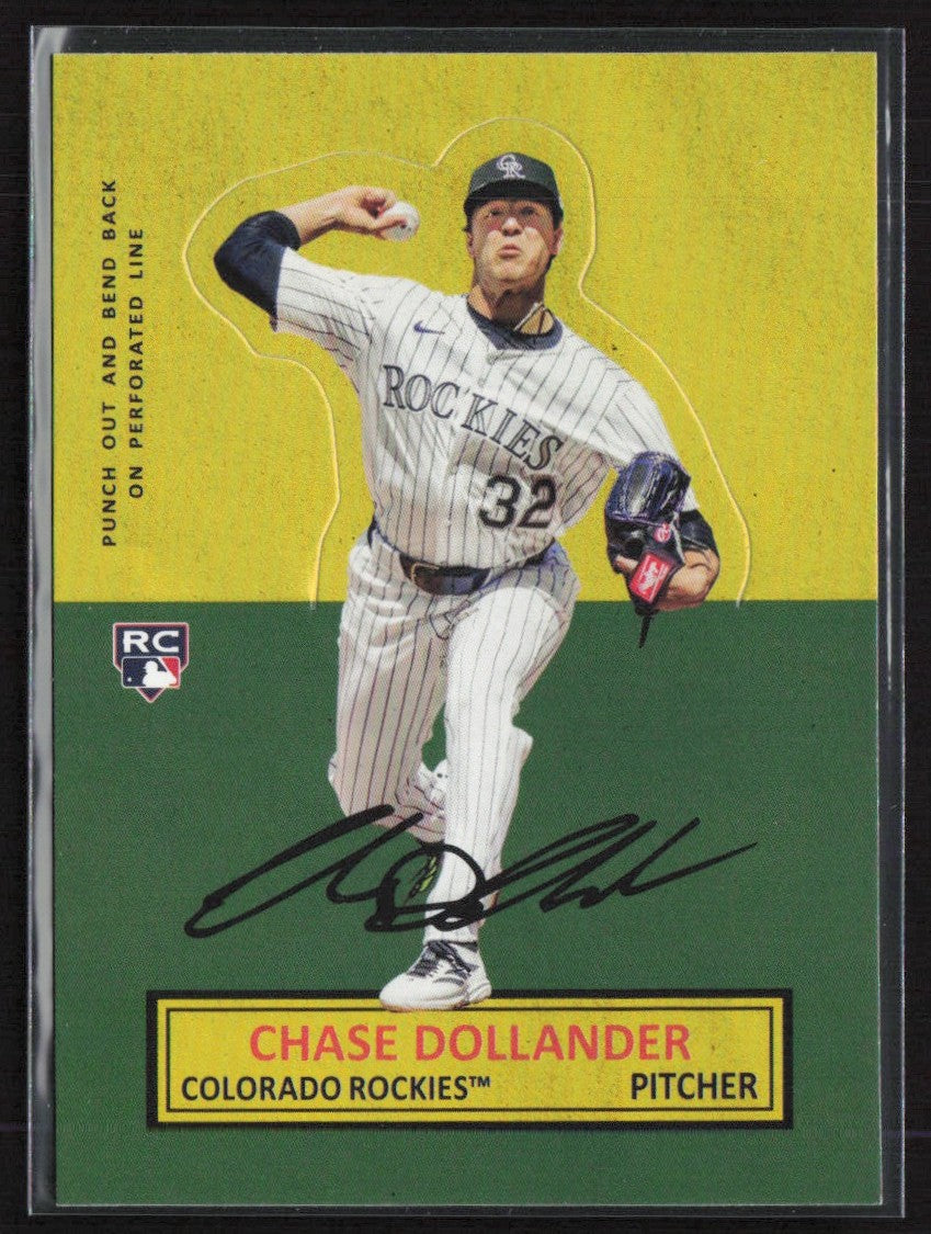 Chase Dollander 2025 Topps Archives 1964 Stand-Ups RC #64SU-7 Colorado Rockies