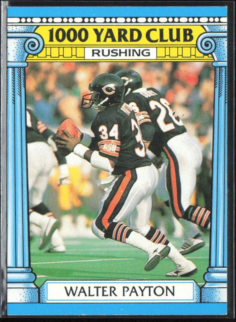 Walter Payton 1987 Topps 1000 Yard Club #7 Chicago Bears