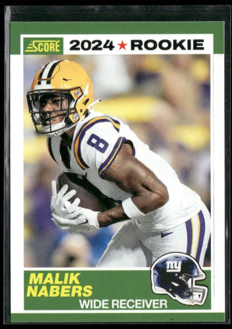 Malik Nabers 2024 Panini Score RC #5 New York Giants