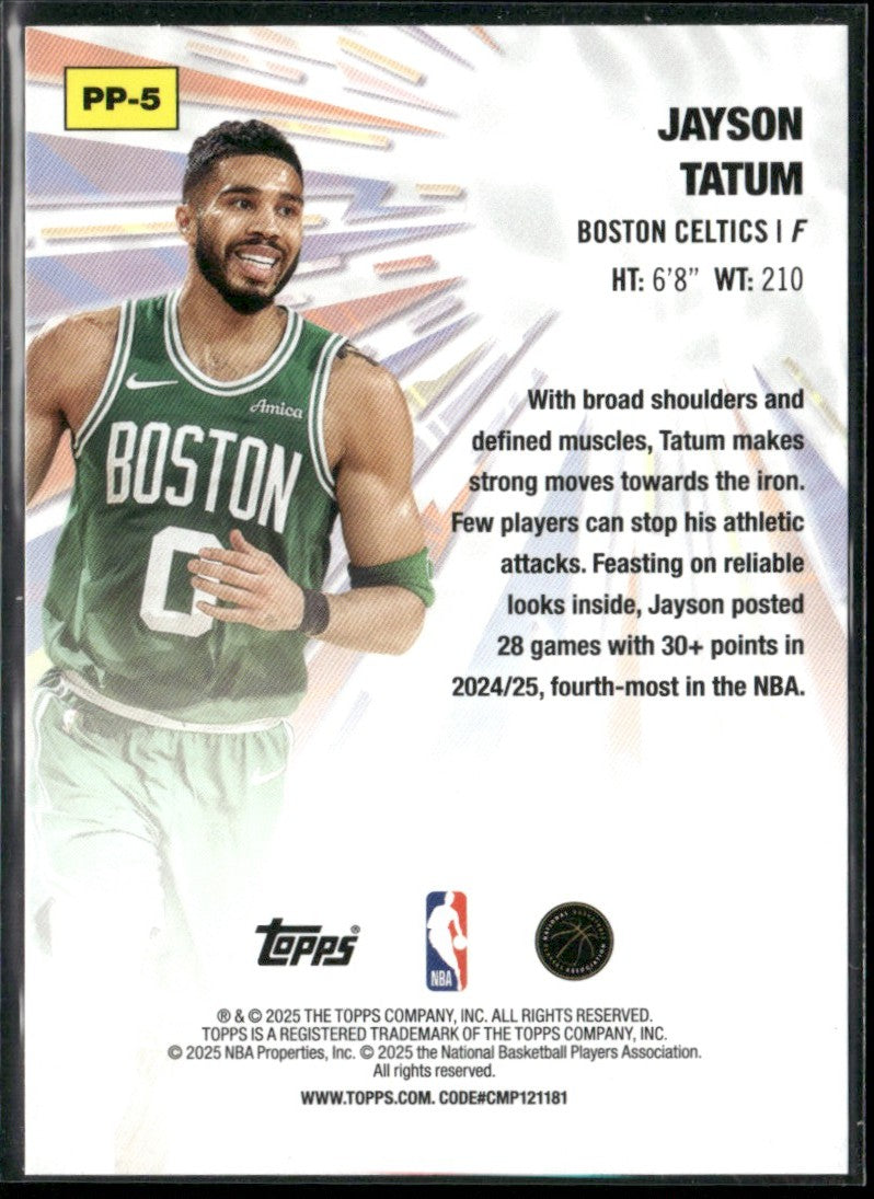Jayson Tatum 2025 Topps Power Players #PP-5 Boston Celtics