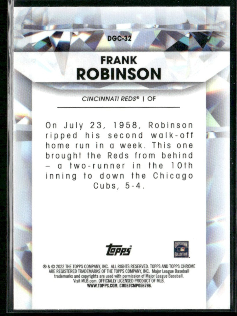 Frank Robinson 2022 Topps Chrome Update Diamond Greats #DGC-32 Cincinnati Reds