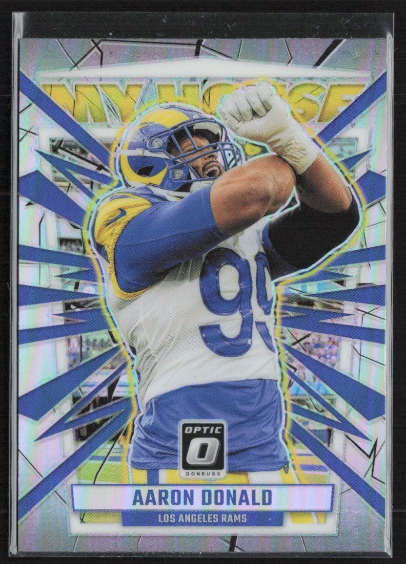 Aaron Donald 2023 Donruss Optic My House Silver Holo Prizm #1 Los Angeles Rams