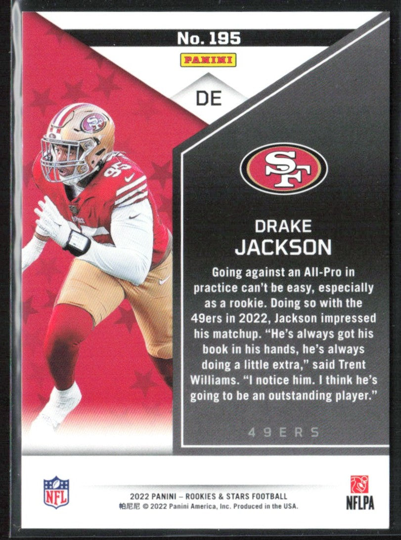 Drake Jackson 2022 Panini Rookies & Stars Longevity RC /80 #195