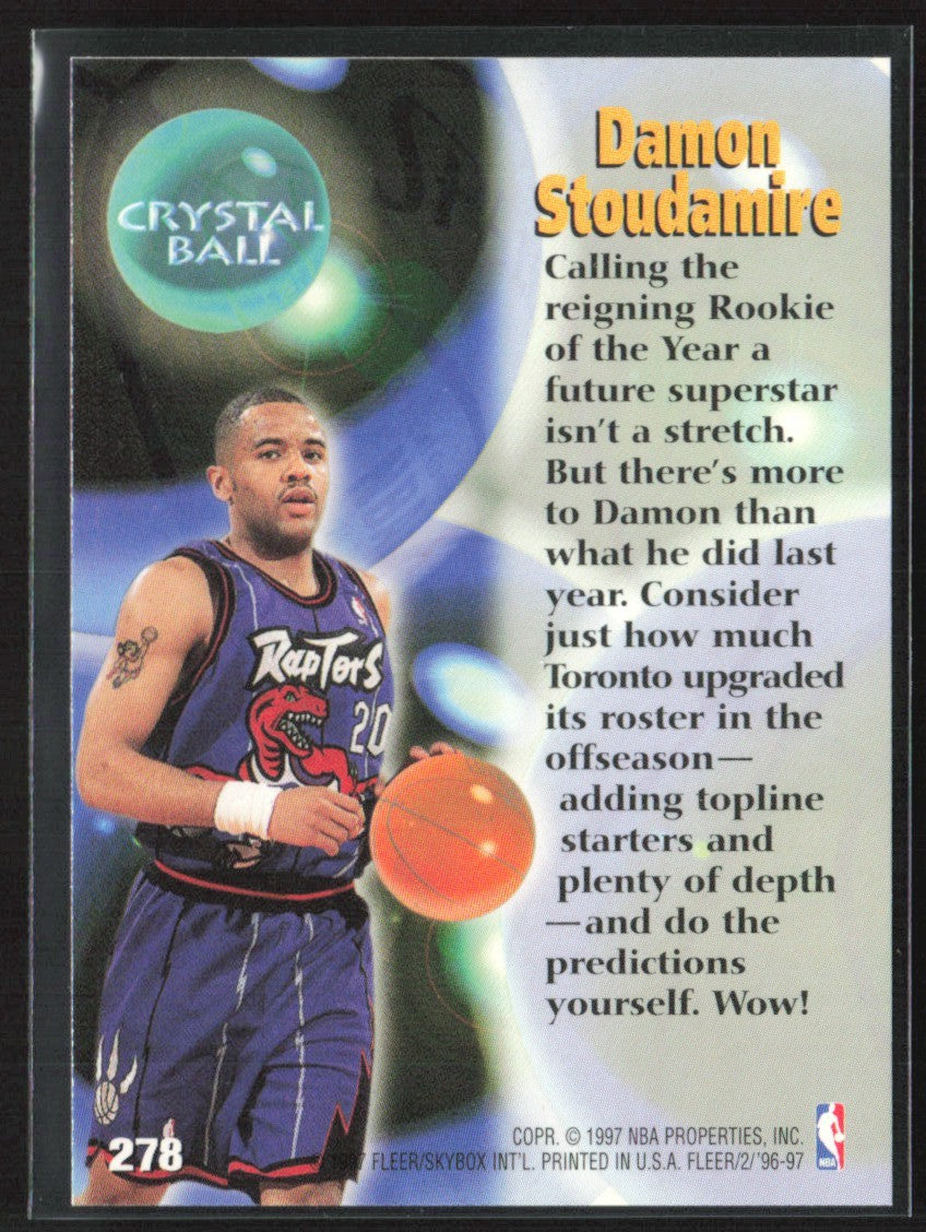 Damon Stoudamire 1996 Fleer Crystal Ball #278 Toronto Raptors