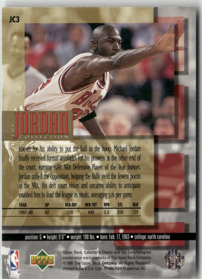 Michael Jordan 1995 Upper Deck Collection #JC3 Chicago Bulls